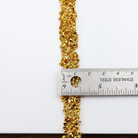 Sparkly Yellow Choker Necklace Adjustable Length Rhinestone Chokers (#35) - Picture 9 of 12